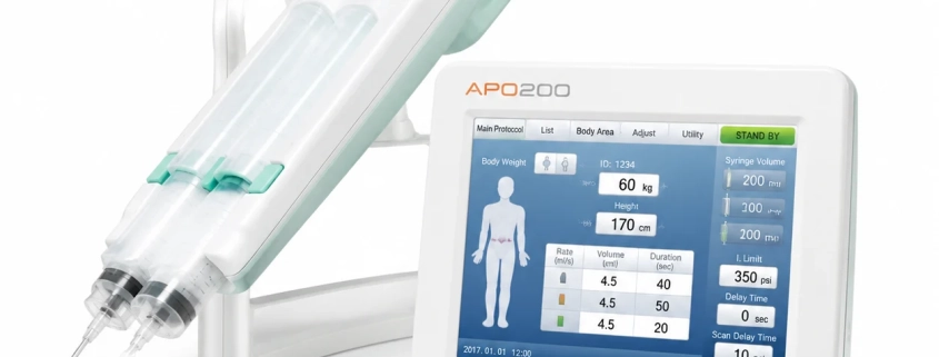 انژکتور تزریق ماده حاجب دو سرنگ سی‌تی‌اسکن مدل APO200 از APOLLO RT